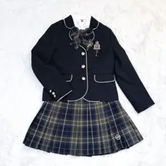 ピンクラテ　キッズフォーマルスーツ　女の子　制服　卒服　150　XS ネイビー