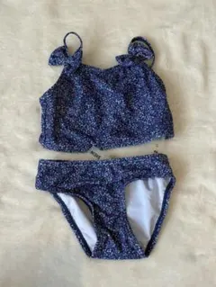 SHEIN ベビー水着 花柄 ネイビー 2点セット