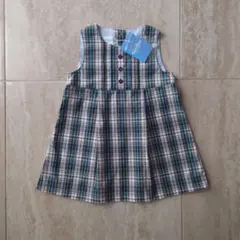 新品　ファミリア　チェックのワンピース　80