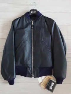 未使用品 Schott ×Steven Alan MA-1 ブラック M レザー