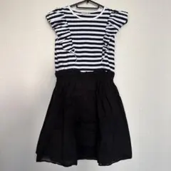 branshes ボーダーフリルワンピース 140cmのサムネイル