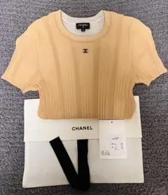 マチュー・ブレイジー CHANEL ニット 半袖 ベージュ ココマークのサムネイル