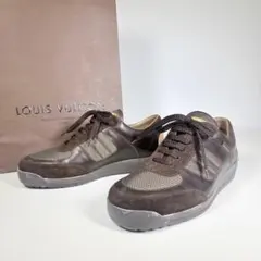 美品 LOUIS VUITTON ダミエ レザー スニーカー ブラウン 5.5のサムネイル