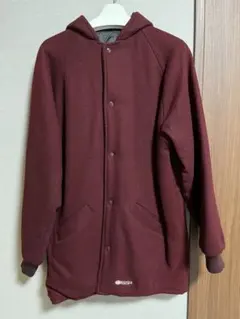 90s xlargeフード付きコート バーガンディ エクストララージ