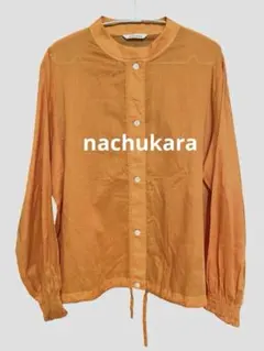 【新品】nachukara裾絞りシアーシャツ　オレンジのサムネイル