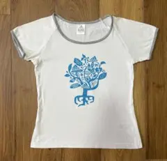 adidas リンガーTシャツ　y2k 平成ギャル