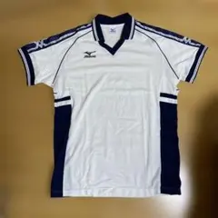 Mizuno ゲームシャツ　テニス・バドミントン XO ホワイト/ネイビー
