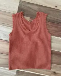 todayful Scallop Knit Tanktop レッド - メルカリ
