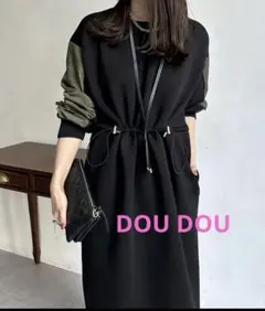 andwang double frill mini dress gray dot - メルカリ