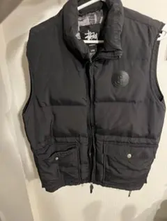 【専用】【激レア】ステューシー　肉厚ダウンベスト　フード着脱可　黒×チェック　Ｌ 専用】【激レア】ステューシー 肉厚ダウンベスト フード着脱可