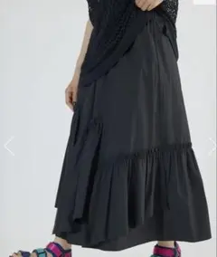 ロデオクラウン　アシンメトリーギャザー　ロングスカート