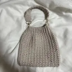 ハンドメイド ハンドバッグ 毛糸 かぎ針編み