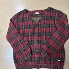 FITH チェック柄 Vネック カーディガン