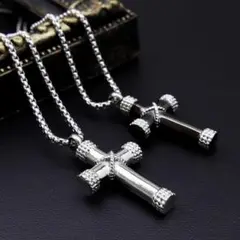 十字架メモリアルペンダント ネックレス サージカルステンレス 遺骨アクセサリー