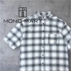 美品✨【MONO-MART】半袖シャツ チェック柄 グレー