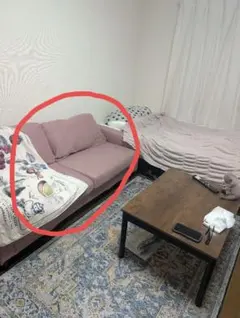 RASIC 　洗える着替えソファ 2.5人掛け 「&ネー厶」ダスティピンク