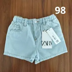 ZARABaby デニムショートパンツ ライトブルー 2〜3歳 98サイズ