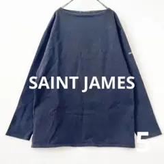 セントジェームスsaint jamesウェッソンボートネックカットソー黒ブラック