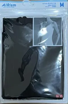 AIRism ブラック キャミソール M