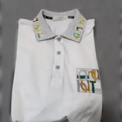 adabat ポロシャツ ホワイト 刺繍ロゴ入りのサムネイル