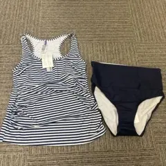 セラフィン　タンキニセット　授乳対応　マタニティ　ネイビーホワイトストライプのサムネイル