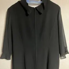 黒 ワンピーススーツ 半袖