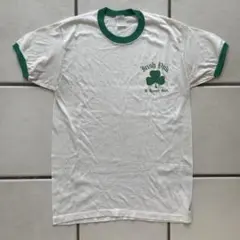 70〜80s リンガーTシャツ シャムロック ヴィンテージ 古着 グリーン