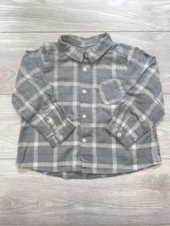 bonpoint チェックシャツ　ネルシャツ　18m 80
