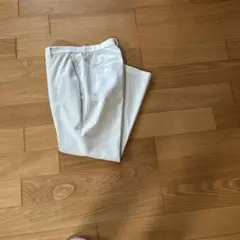 【美品】UNIQLO ユニクロ　アンクル　パンツ　ベージュホワイト　Lサイズ