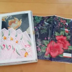 ハンカチ　セット　3枚　ハイビスカス　ELLE  KENZO  ラッピング済み