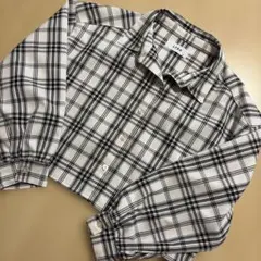 LTXC チェック柄 長袖シャツ 140cm