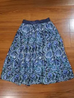 ペイズリー柄 フレアスカート