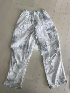 カモフラージュ柄ワークパンツ ホワイト