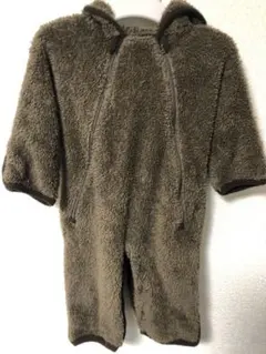 美品:50-70もこもこクマさんロンパースのサムネイル