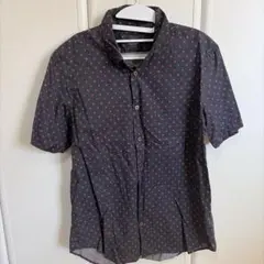 Paul Smith 半袖シャツ L ダークグレー/レッドドット
