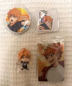 日向翔陽 缶バッチ　ウエハース　カード　でふぉフィグ　アクリルミニ　ガチャガチャ