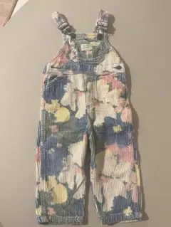 花柄コーデュロイオーバーオール 1.5-2歳用