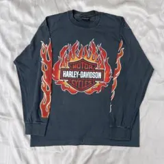 Harley-Davidson ロンT スパイダーウェブシングルステッチ L 黒 - メルカリ