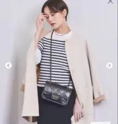 p*e様 UNITED ARROWS　バイカラー リバー　ミドルコート