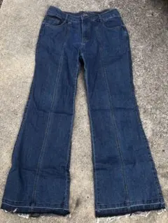 《古着》フリンジフレアデニム