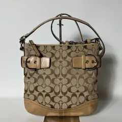 2510-291｜コーチ シグネチャー ショルダーバッグ ライトブラウン