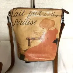 美品　★スタンランミルク柄　HIRAMEKI　ヒラメキ　　ショルダーバッグ