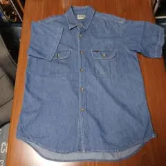 90s BIG JOHN ビッグサイズ 半袖 デニムシャツ LL ワークシャツのサムネイル