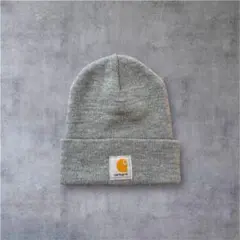 Carhartt グレー ニット帽 ワンサイズ