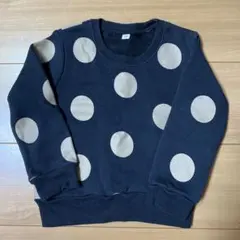 ドット柄 裏起毛トレーナー 100cm