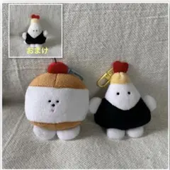 DAISO 求心フレンズ　ぬいぐるみキーホルダー　天むす　マリトッツォ