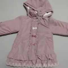 100★エニィファム★フリル＆リボン付き！中綿入りコート