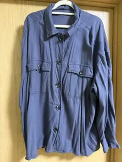 GU ダークブルー 長袖シャツ