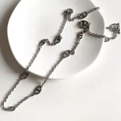 ステンレス　OT アンカー　ロングネックレス シルバー