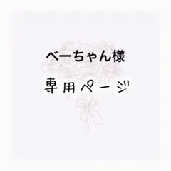 べーちゃん 様専用ページ